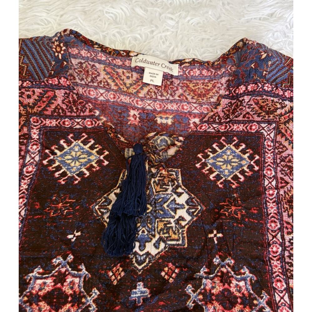 Coldwater Creek Women’s Petite L boho Style Light Dress/ Tunic. Beautiful - Picture 3 of 8